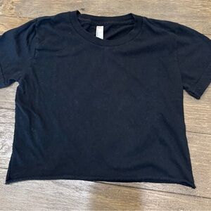 American Apparel Cropped Black Tee - fits size XS